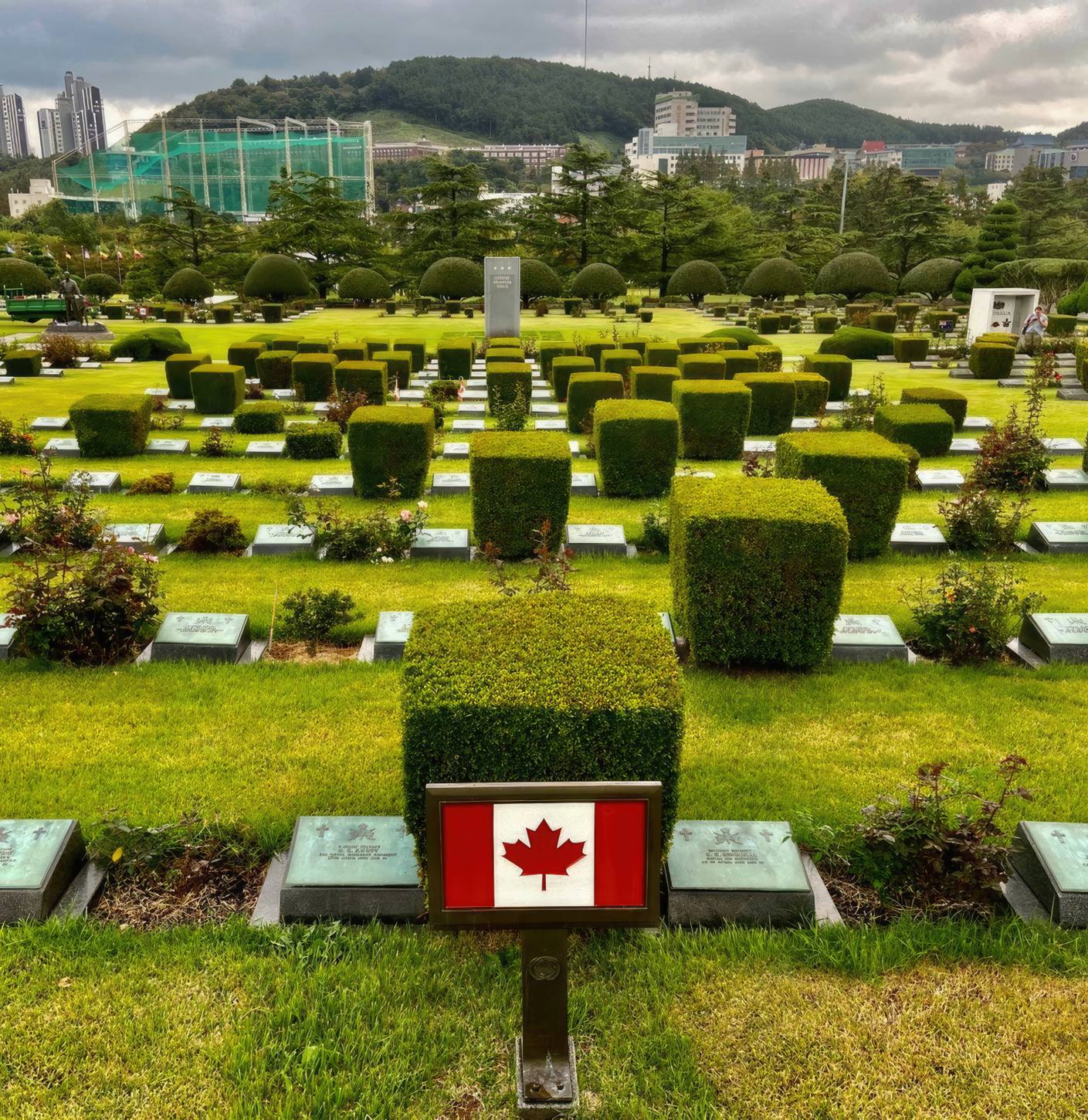 La section canadienne au cimetière commémoratif des Nations Unies, Busan, Corée
