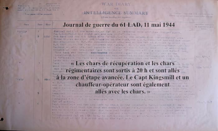 Journal de guerre du 61 LAD, 11 mai 1944